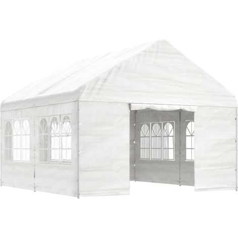 Maison Exclusive - Gazebo con Tetto Bianco 4,46x4,08x3,22 m in Polietilene