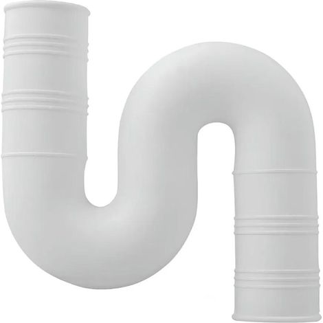 Siphon caoutchouc artic flexible blanc 40x40 mm