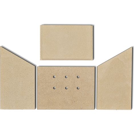 Habillage de foyer pour poêles à cheminée Bora de Fireplace - vermiculite - 4 pièces