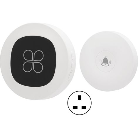 Kit de Sonnette Sans Fil Auto‑Alimenté 58 Mélodies 4 Niveaux de Volume Imperméable Sonnette pour Maison Prise UK 110‑240V (1/5)