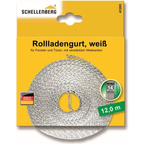 Schellenberg Rollladengurt weiß Breite 14 mm - Länge 12 m Rollladengurt (1/3)
