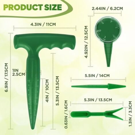 Kit de 4 bulbes de fleurs, comprenant un plantoir, des outils de jardinage pour semer légumes et fleurs, et facilitant la transplantation. (1/3)