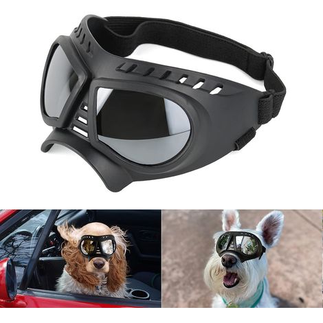 Filiyano-Lunettes de protection oculaire pour chien, lunettes de soleil anti-UV, lunettes coupe-vent pour chiot avec sangles flexibles réglables pour (1/5)
