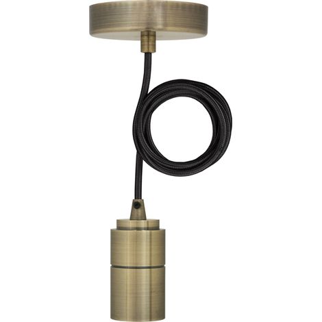luminaire suspendu - bailey lyon - e27 - 1.5 mètres - alu bronze - bailey 141480
