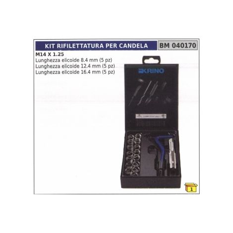 Kit riflettatura per candela M14 x 1,25 codice 040170