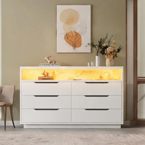 Buffet coloris blanc en panneau de particules 120 x 40 x 85 cm (1/5)