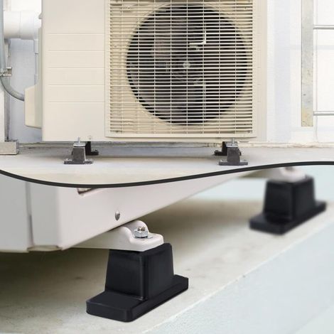 4 pièces de Support en Caoutchouc Climatiseur Amortisseur de Vibrations en Caoutchouc, Climatiseur Socle d'amortissement pour Climatiseur Unité Extérieure (1/5)