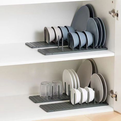 Égouttoir de cuisine compact - avec tapis en silicone - idéal pour les petits plans de travail - 1 pièce (1/4)