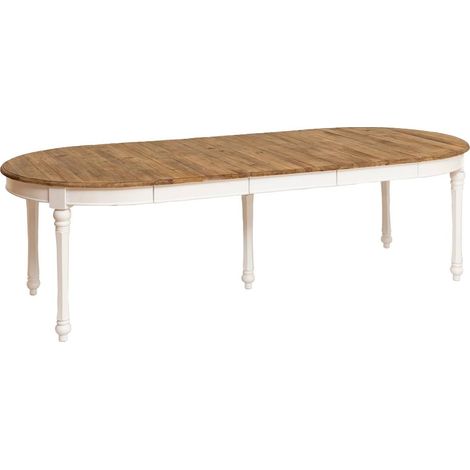 Made In Meubles – Table haute en bois recyclé 78cm – 125x125cm – Allonges pratiques pour 6 personnes – Style authentique et champêtre