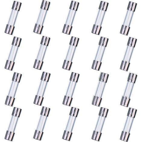20 Fusible, Verre À Soufflage Rapide 5A, Métal 250V, Électroménager (1/3)