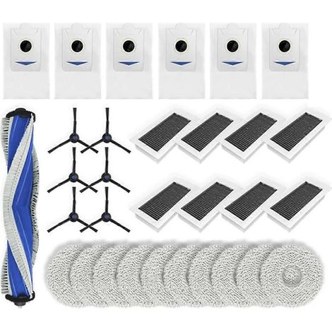 Pièces détachées pour aspirateur robot Debot X5 OMNI / X5 PRO OMNI : Brosse latérale principale, filtre HEPA, lingette de nettoyage, sac à poussière A (1/5)