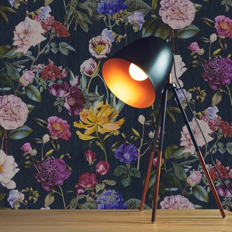 TADESSI Tapete Wald und Blätter Aurora M1-No.348 Vliestapete Blau Grün Designertapete Wohnzimmer Schlafzimmer Küche (1/5)