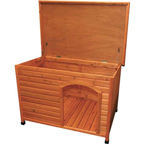 CASETA NATURA TECHO PLANO MARRÓN M 85X58X60CM (1/3)