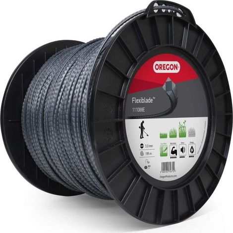 Filo per decespugliatore Lama Flexi quadrata Nero/Grigio ø 3.0mm/195m Oregon 111088E