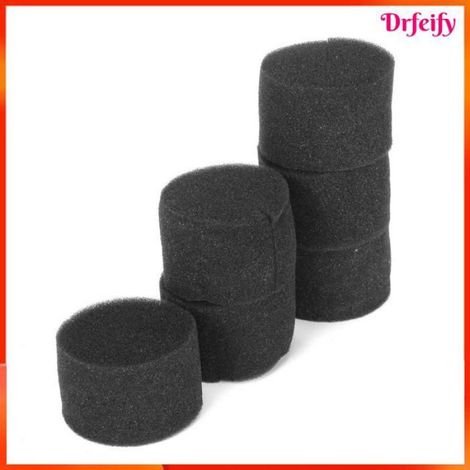 100 Éponge hydroponique, Cylindrique 45x30mm, Polyester Noir, Pour semis, Serre et agriculture (1/5)