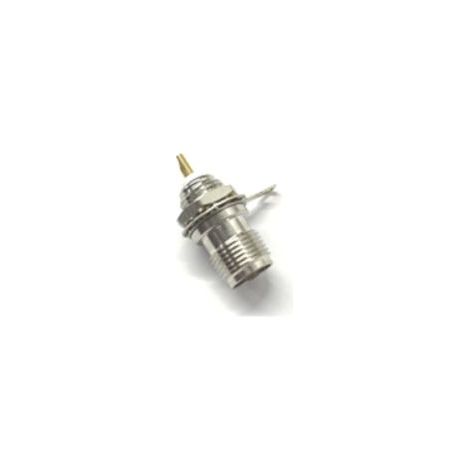 Connecteur coaxial RS PRO Femelle Droit, raccordement A souder 50O Traversée de cloison ( Prix pour 1 )