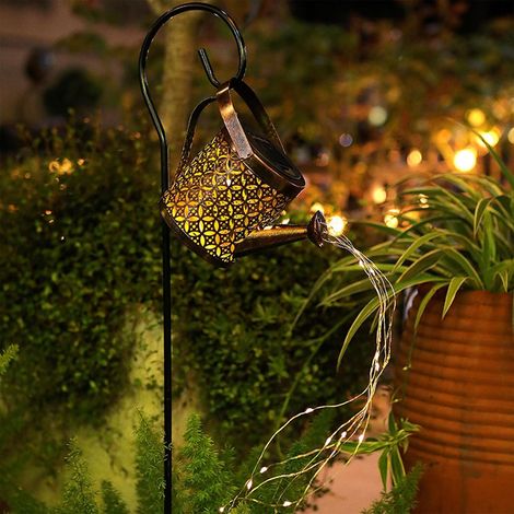 Arrosoir Solaire avec Guirlandes Lumineuse, Lampe Solaire Arrosoir Exterieur avec crochet de berger, Étanche Lampes Solaires Extérieures pour Jardin, Arrosoirs Solaires pour jardin, cour (1/5)