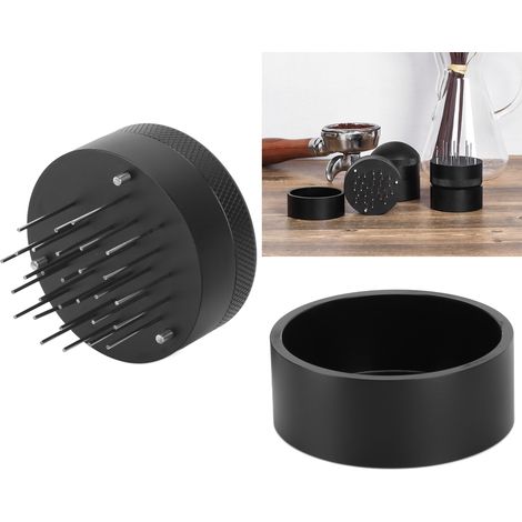 Nadel-Kaffeemaschine, Tamper, zerkleinert Klumpen, Espressomaschine, schwarz, 58 mm Nadel. (1/5)