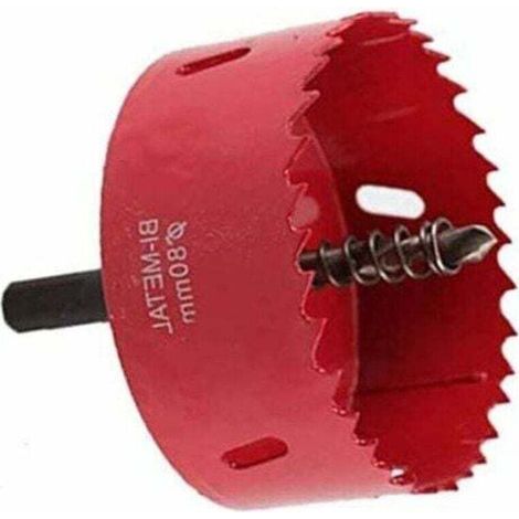 [JAMAIS UTILISÉ]Kit de forets pour scie cloche 80 mm, robuste M42 HSS foret trou Cutter scies cloches pour bois aluminium fer tôle tuyau plastique,350g