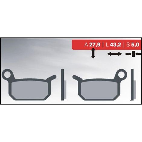 Pastillas de freno BRENTA KH325 (orgánicas) (KTM 50/65SX)