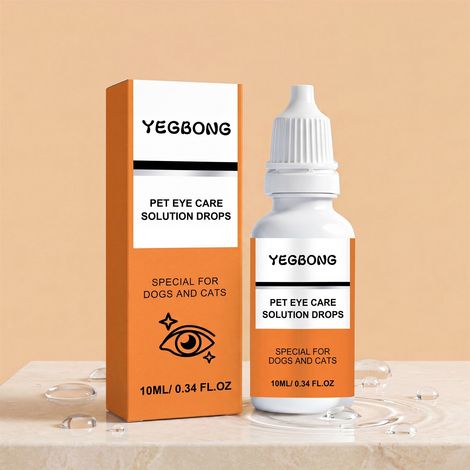 Gouttes oculaires pour animaux de compagnie : nettoient en douceur les traces de larmes et les sécrétions chez les chats et les chiens, soulageant ainsi l'inconfort oculaire – 10 ml (1/5)