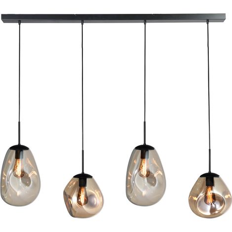 Lampe suspendue Lava 4x verre doré - 2761-05-130-4-02-12