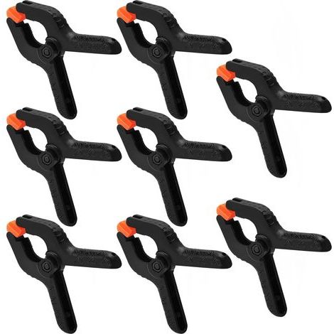 8 Pièces 5cm Pince à Ressort, Pinces à Ressort en Plastique Noir en Nylon, pour Projets de Bricolage, Studios Photo (1/5)
