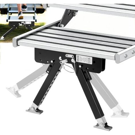 Estabilizador de Escalón para Autocaravanas, Juego de Soportes de Altura Regulable 76,2 a 381 mm, Fabricados en Acero con Recubrimiento en Polvo, para Caravanas, Remolques y Autocaravanas (1/5)