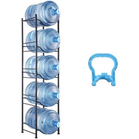 Rack à Bonbonnes à 5 Niveaux et 1 Rangée Support Bouteille d’Eau (1/5)