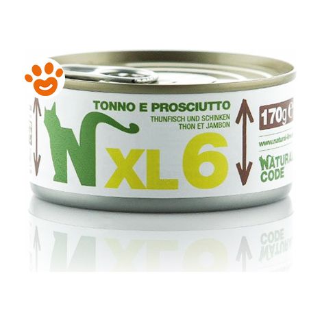 Natural Code Gatto 170gr XL6 Tonno e Prosciutto