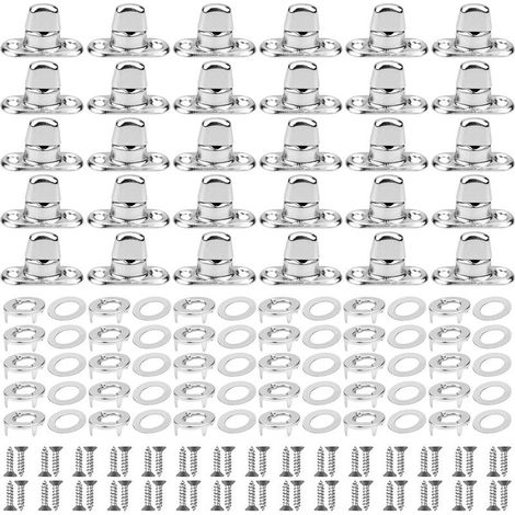 30 Sets Drehverschlüsse für ovale Ösen, Drehverschlüsse für ovale Ösen mit Drehknopf und Befestigungsschraube für Ösen, Anhänger, Planen, Planenbefestigungen, Heimwerkertaschen (1/5)