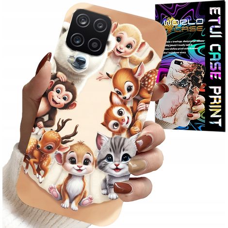 Custodia per Samsung A12 / M12 - retro per bambini con animali della foresta (1/5)