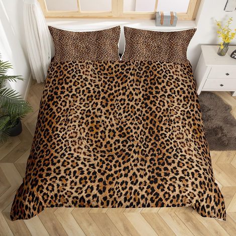 Parure de Lit, Imprimer Literie Set pour Les Enfants garçons Filles Animaux Housse de Couette 220x240cm Safari Housse de Couette Zipper (1/5)