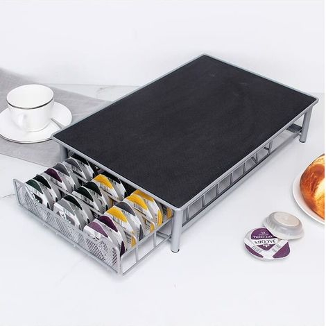 Tiroir de Rangement pour Capsules Capacité 60 Capsules Étagère à tiroir filet (1/5)
