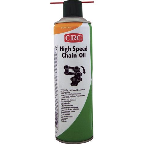 Lubrifiant CRC HIGH SPEED CHAIN OIL, Aérosol 650ml / 500ml ( Prix pour 1 ) Huile résistante à l’eau froide, chaude et salée. Multipositions. (1/5)