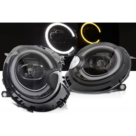 Paire de feux phares Mini Cooper R55-R56-R57-R58-R59 de 2006 a 2015 - FULL Led DRL + Dynamic-41238232 (1/4)