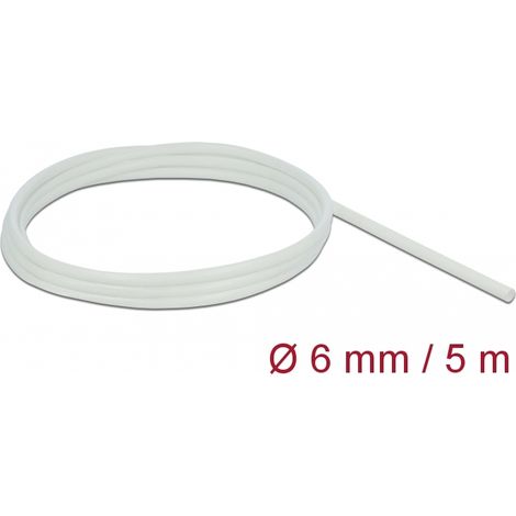 Delock Funda de fibra de vidrio 5 m x 6 mm en blanco
