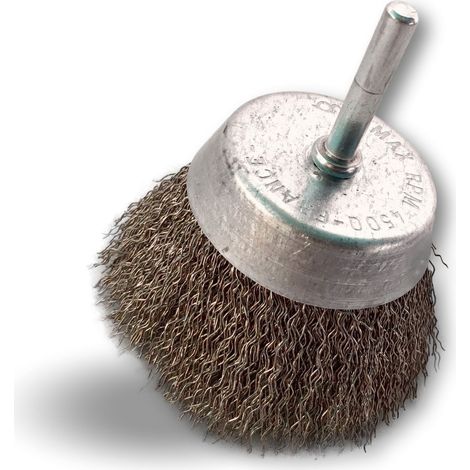 Brosses rotatives coupe sur tige  Inox dur - Quantité x 1 - Ø 75 mm - Coupe - Inox - Dure (1/5)