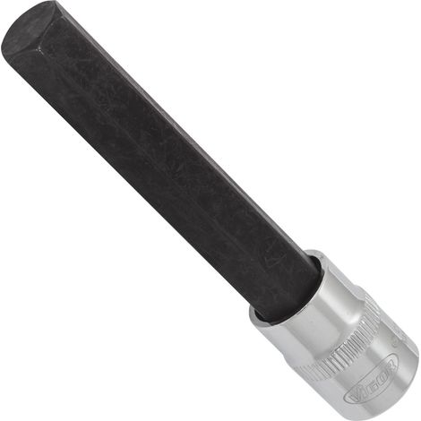 VIGOR Schraubendrehereinsatz, 3/8 (10 mm) Vierkant hohl, Innen Sechskant Profil, SW 12 mm, Art.Nr. V6147 (1/2)