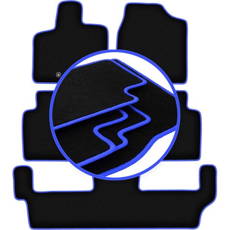 CARLUX-BLUE Auto-Fußmatten für: Chrysler Grand Voyager V 7-Sitzer (2008-2016)