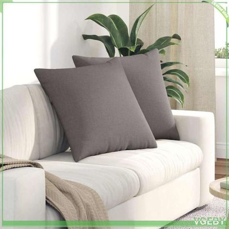 2 coussins de canapé, taupe, 60 x 60 cm, housses amovibles, décoration intérieure moderne pour salon (1/5)