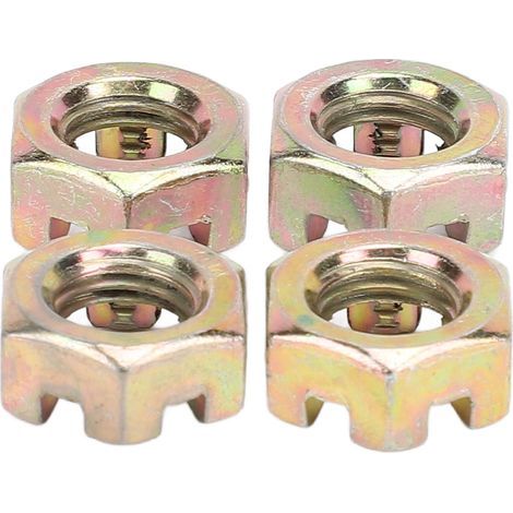 AQXREIGHT HEX SOLD TUTS LOTE DE 4 PIEZAS M10 HEX SOLD TUTS RUEDA DE ALEACIÓN ZINC CHAPADA ALXE CHILET CHILET PARA 50 a 100 Quad Bike ATV Kart PARA Fabricación de Vehículos Ideales A (1/5)