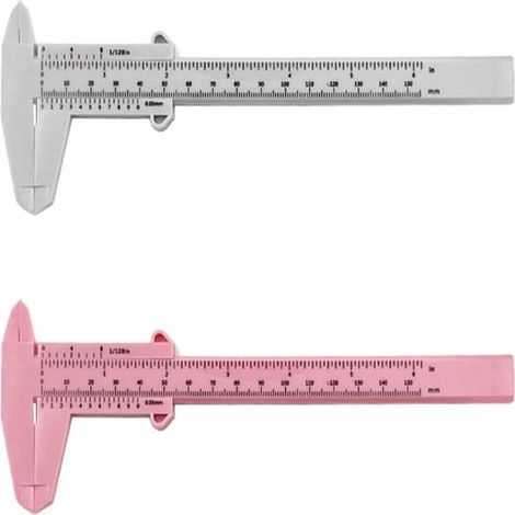 2 Pieds Coulisse Plastique Double Échelle Blanc Rose (1/5)