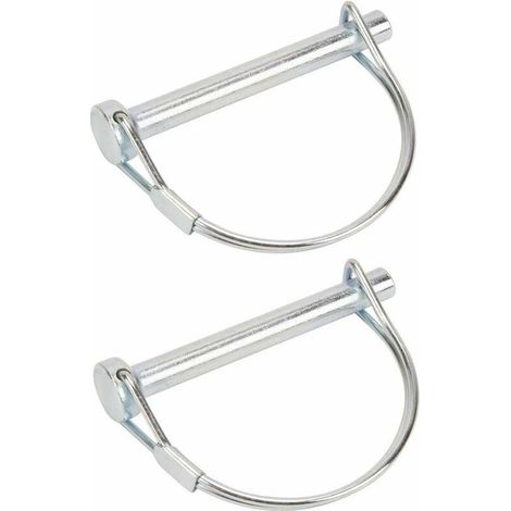 2x goupille à arceau diamètre 9,8mm x longueur 70mm rapide acier clip circlip remorque vélo tracteur motoculteur arbre verrouillage (1/2)