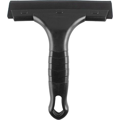 Lot de 2 raclettes pour porte de douche, vitre de voiture et fenêtre - Manche en mousse - Noires (1/3)