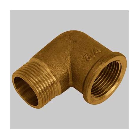 GOMITO MASCHIO/FEMMINA OTTONE GIALLO  1/2 x 1/2     MADE IN ITALY