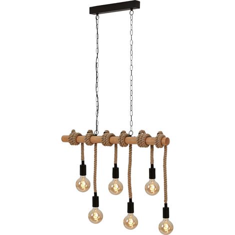 Sospensione rustica 90x180 cm con 6 E27 (1/5)
