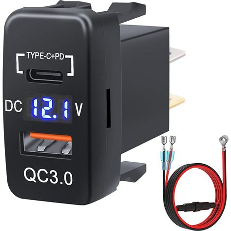 Schnellladeadapter 3.0 und PD USB-C Dual-USB-Anschluss für Toyota (1/5)
