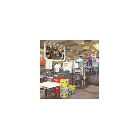 Miroir multiusage H.400 x l.600mm plast.blanc ac logement p. int. et ext., p. 2 directions Distance max.de l’observateur 9m (1/3)