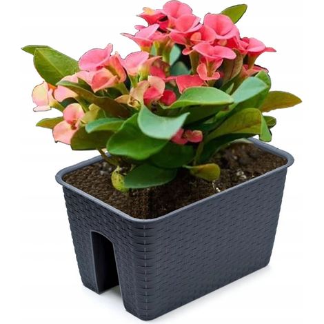 VASO DA BALCONE PER RATOLLA BOX DA BALCONE 396mm ANTRACITE (1/3)